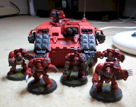 Blood Angels Land Raider and Assault Terminator Squad by mrbog
