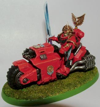 Blood Angels Captain on Bike by Karhedron