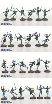 Harlequin Troupe 3 by MadFlyArtStudio