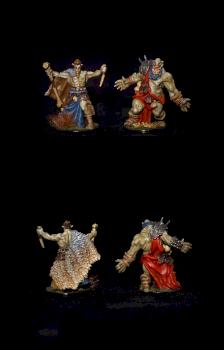Zombicide Green Horde Orc Necromancer and Fatty by peckersaurus