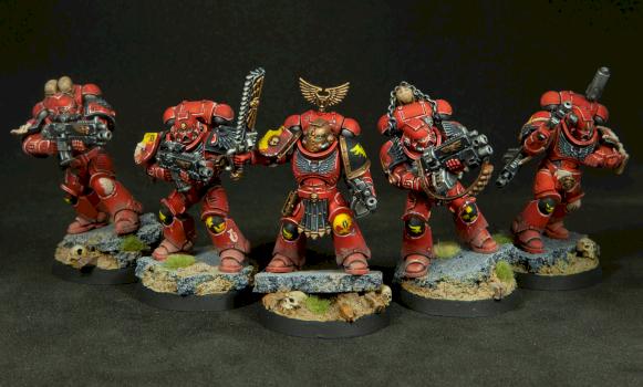 Blood Angels Intercessor Squad #1 by Malleus_Miniatures
