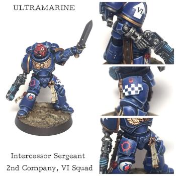 Ultramarine Intercessor Sergeant by lorenzolsp