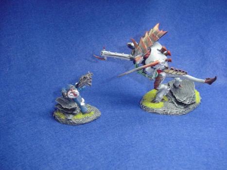 hive tyrant & space marine by remaes