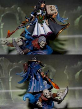 Hoch elf / Hochelfen Magier mit Zombies by Corman