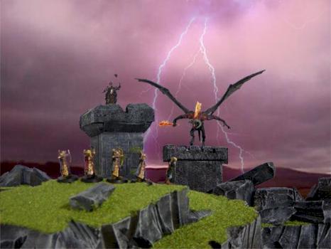 Sauron, balrog,archer, elfes, legolas, haldir, diorama by Jaadtoly