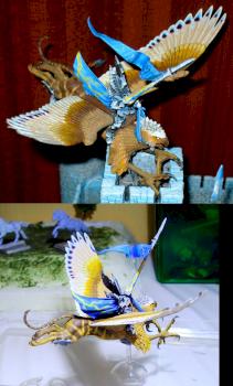 High Elf Lord on Griffon by Cogni