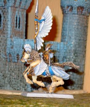 High Elf Winged Cavalry StandardBearer by Cogni