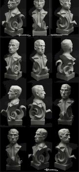 H.P. Lovecraft bust by Scibor