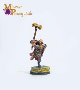Knight with Big Shield by Minotaur Painting