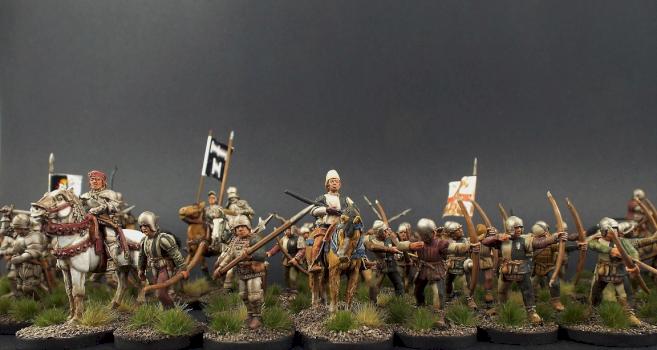 28mm Perry Miniatures. The Retinue of Richard Tunstall of Thurland (Lancastrian) Destined for Lion R by avalonindustries2040