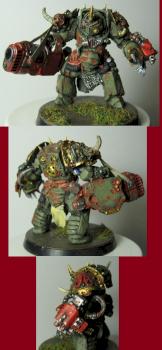 Death Guard Terminator with plasma cannon by Rerclusiarch