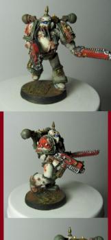 Death Guard Plague Marine with chainsword & bolter by Rerclusiarch
