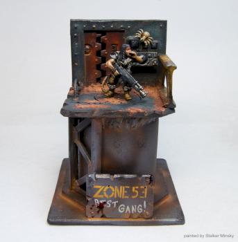 Necromunda Ratskin diorama by stalkerminsky