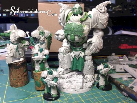 Sci-Fi Egyptian Warriors work in progress by Scibor
