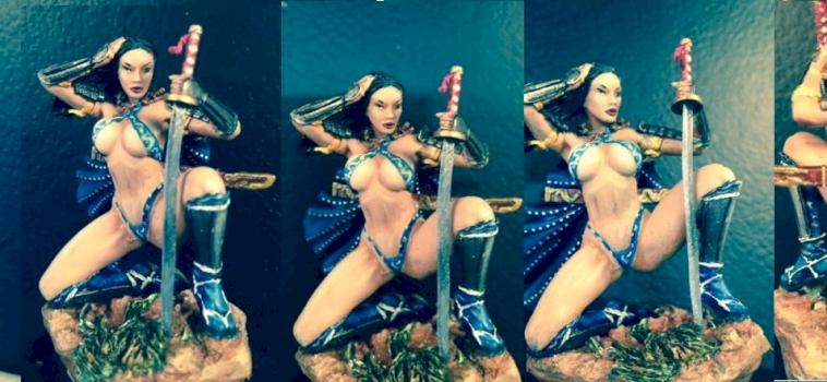 Samurai Girl  80mm by Byteknight