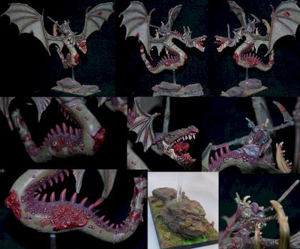 Nurgle lord on Dragon conversion by capopik