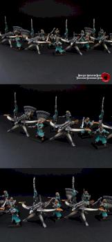 High Elf Repeater Bolt Throwers by SavageDPainting