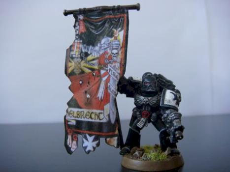 Black Templar High Marshall Helbrecht Standard Bearer by IrwinRommel