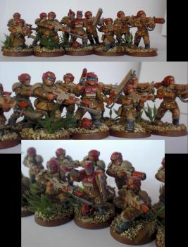Imperial Guard Veteran Squad by NothingInCommon