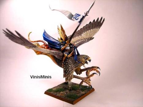 New Blood Island High Elf on Griffin by Knightwolf
