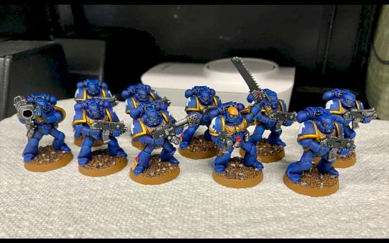 40k ultramarines tactical squad by 03mark87