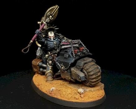 Black Templars Chaplain on Bike by Dead_Man_Paints