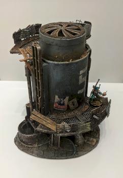 Scratch built pump station. Industrial terrain. by Ian Alexander
