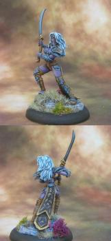dark elf warrior female by miniking