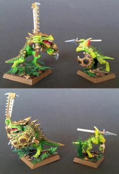 Lizardmen Saurus Warrior and Skink by Willi Vanilli