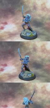 dark elf warrior female by miniking