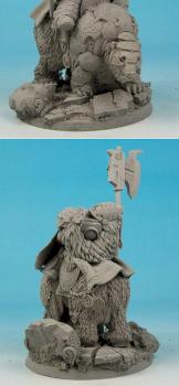 Celtic Warrior on War Bear - conversion / sculpture by Scibor
