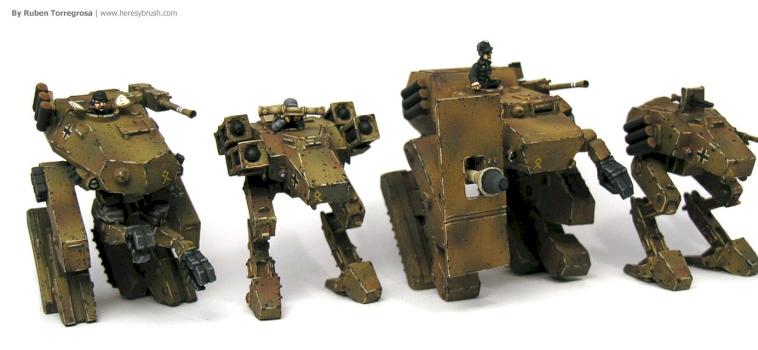 Uller, Loki & Donner  Walkers Gear Krieg 15mm by Heresy