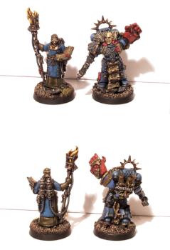 Warhammer 40.000 Space Marine Sergeant and Serv by Nazroth by Nazroth