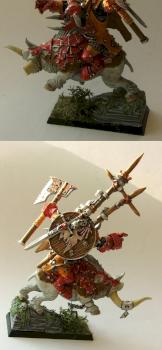 Gorbad Ironclaw on white boar by Krychu