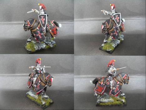 Warhammer Bretonnian Champion Black Knight by tinman755