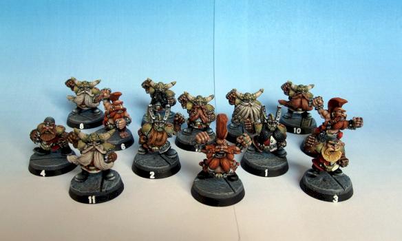Blood Bowl Dwarf team by marga