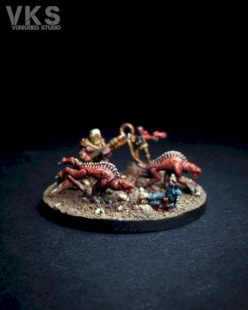 6mm Ogryn Pack Master with Chaos Hounds by KhanVonKrieg