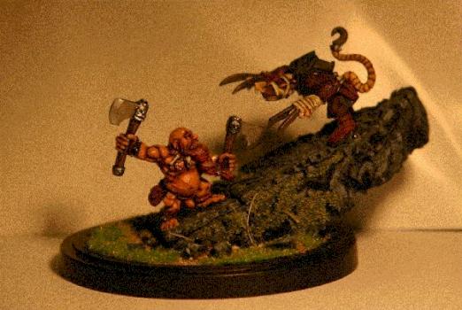 Dwarf Slayer vs Skaven Night Runner by Durloth