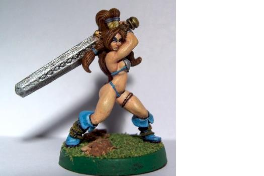 Female Barbarian Warrior by macrender