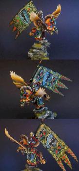 Bretonnia Pegasus Knight by edgeofshadow