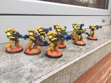 imperial fist hellblaster squad by davve