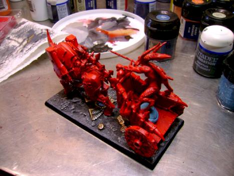 Chaos Daemons - Herald of Khorne on chariot 4 by Qcbob