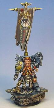 Warhammer 40k Space wolves Standard Bearer on sculpted base by Wappellious