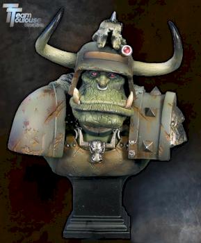 Ork Bust - Goff Boss by Manumilitari