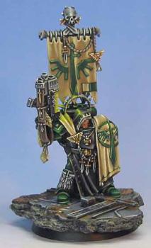 Warhammer 40k Dark Angels Company Master on sculpted base by Wappellious