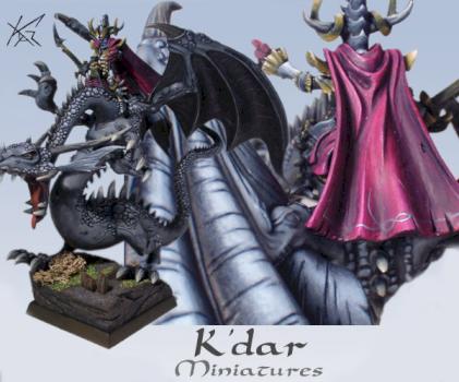 Dark elf malekith on dragon by KDar