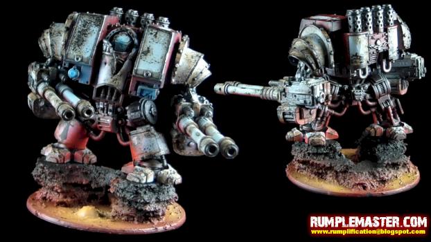 Grey Knight Venerable Dreadnought with twin linked autocannons by rumplemaster
