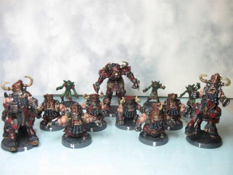 Chaos Dwarf Blood Bowl Team (Greebo Volmarian) by abrennan