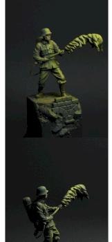 Scale 75mm German Soldier OSL test by Cross