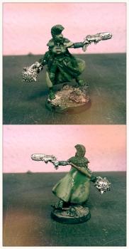 Necromunda Escher Leader Sculpt/ Scratchbuild by Sonny